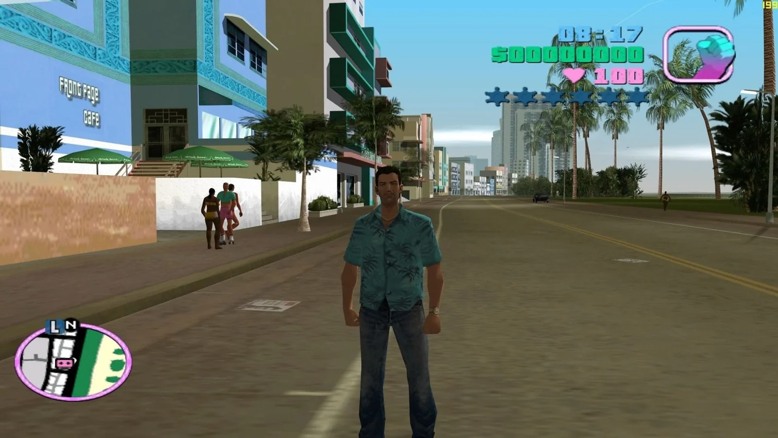 a hero standing on the street