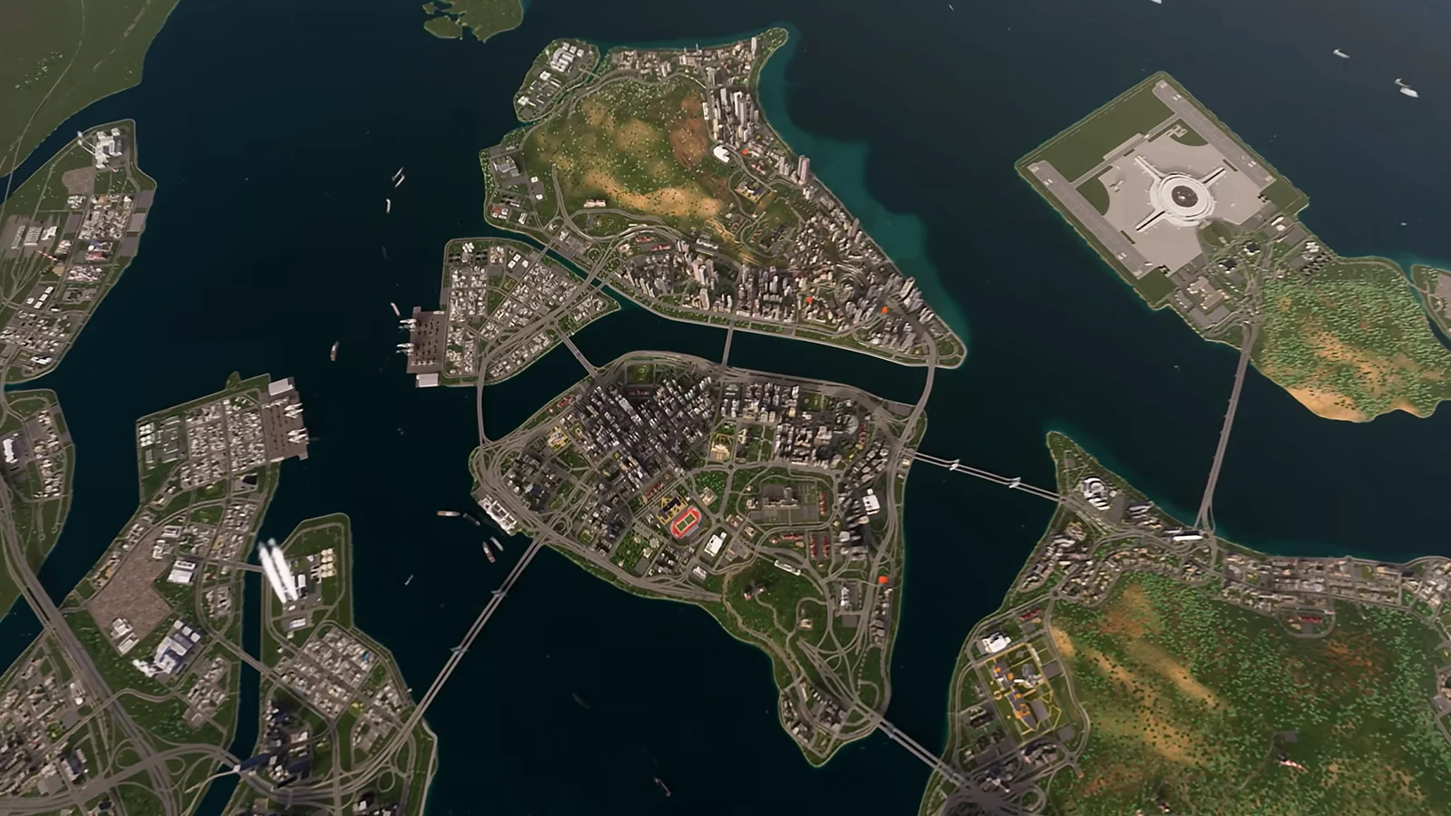 Cities: Skylines — Vista aérea