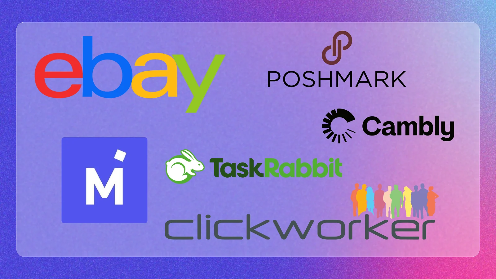 icons representing resale, gig work, and online tutoring side hustles