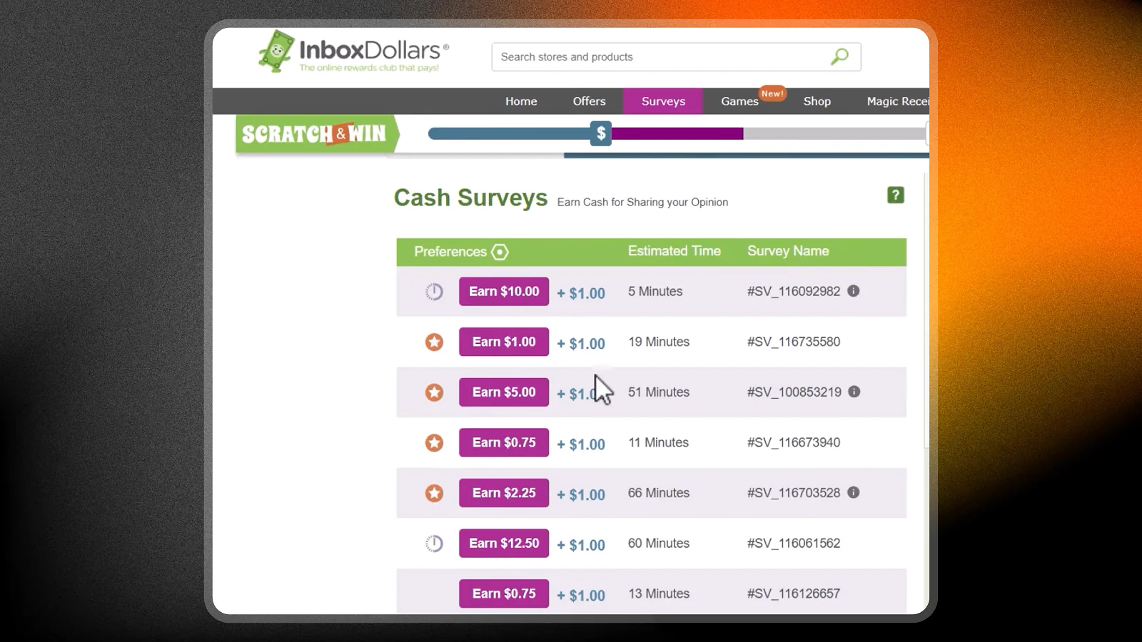Is InboxDollars Legit listing of surveys