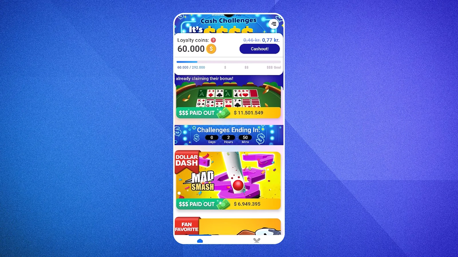 just Play app interface