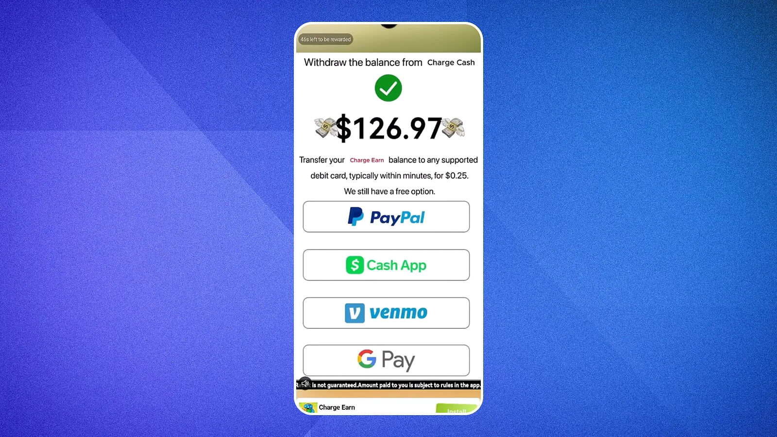 Just Play app payout options