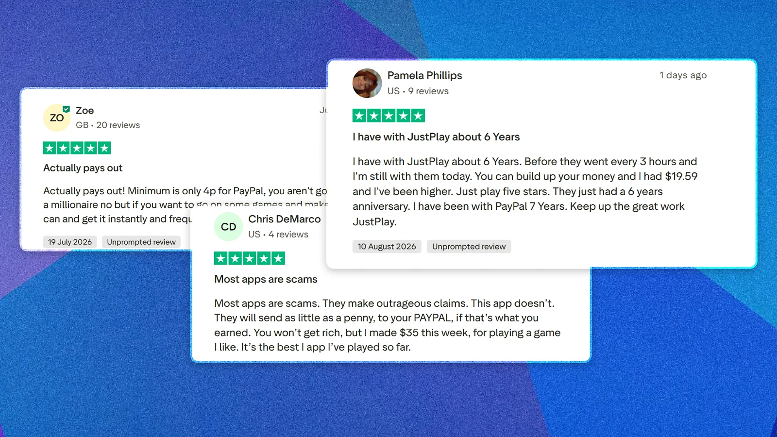 Just Play trustpilot reviews