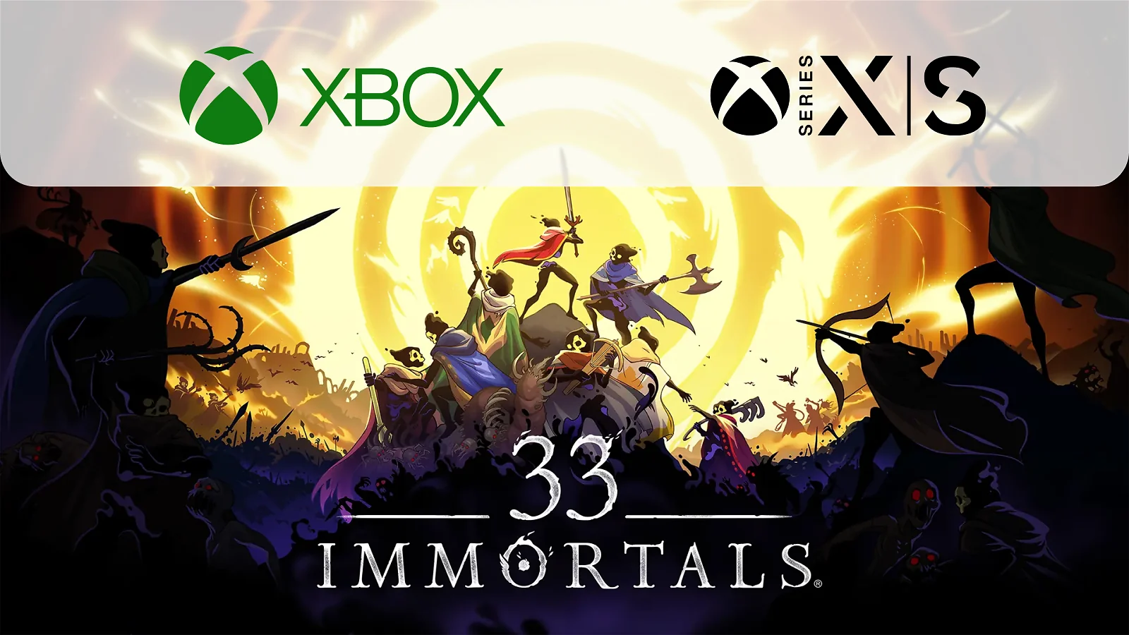Gameplay and 33 Immortals, Xbox logos