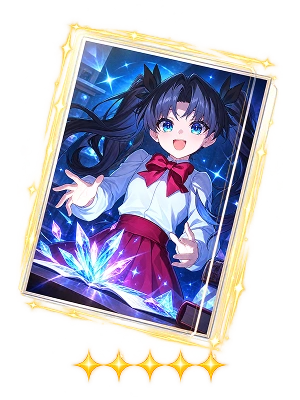 Flickering Stars Light Cone equipped by Rin Tohsaka in Honkai Star Rail