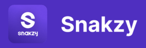 Snakzy logo with text