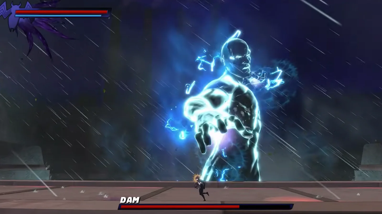 Spider-Man fighting an electrified enemy during gameplay