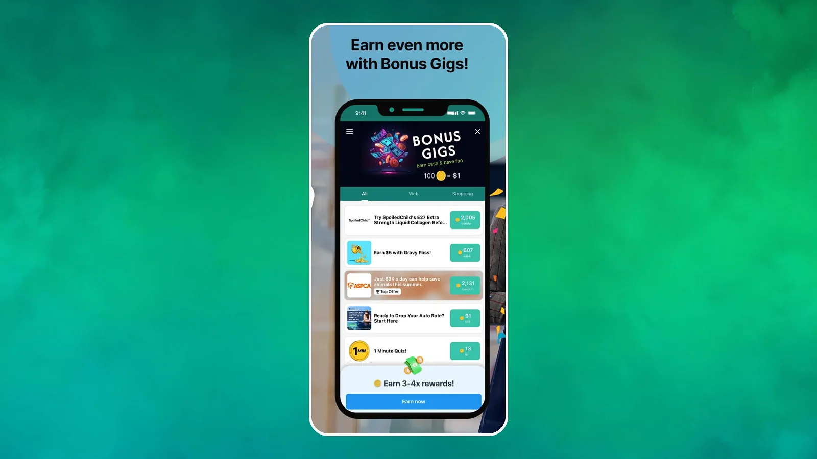 Surveys on the Go app - bonuses