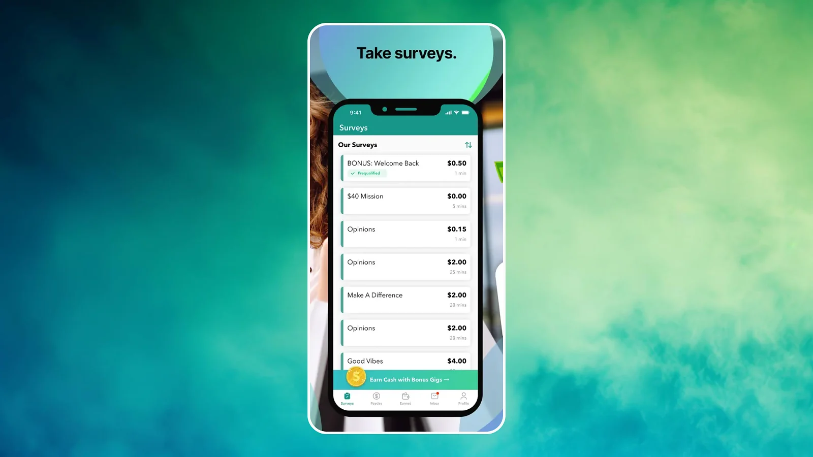 Surveys - app screenshot