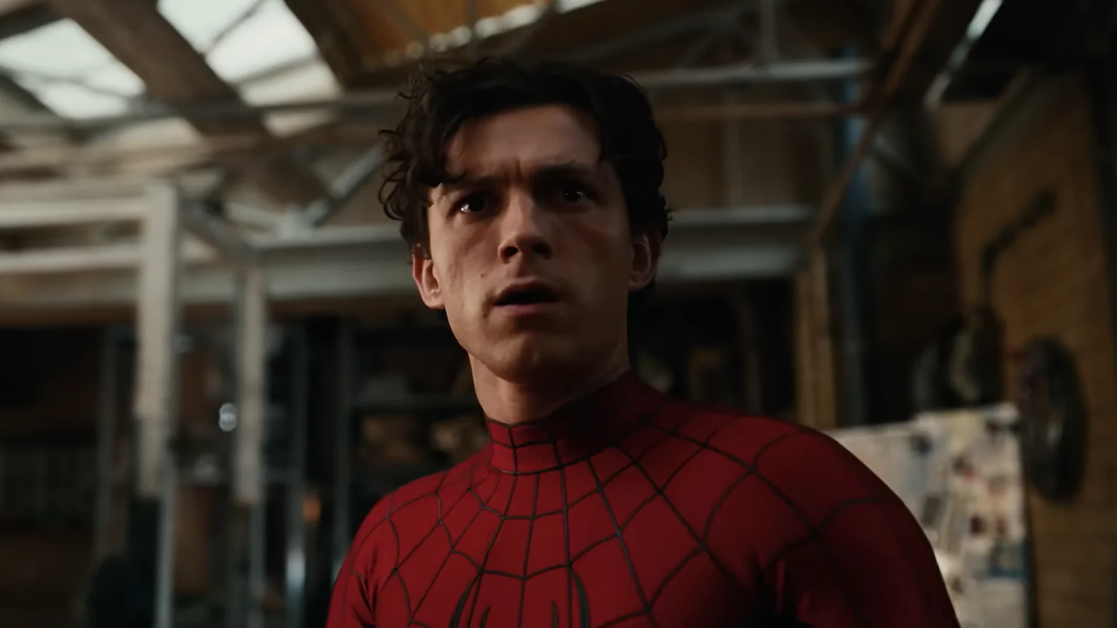 Tom Hollland in Spider-Man costume