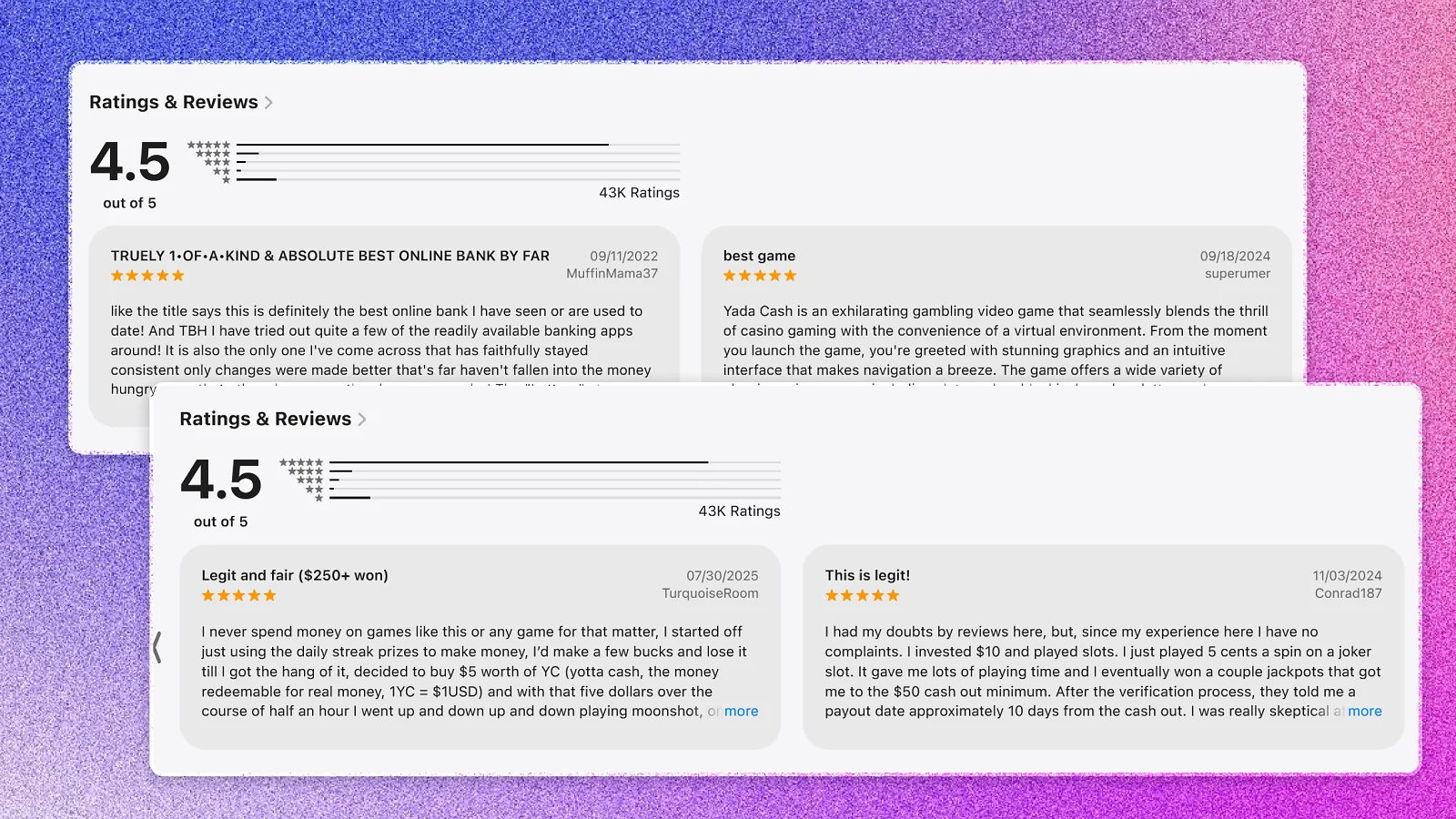 Yotta app reviews