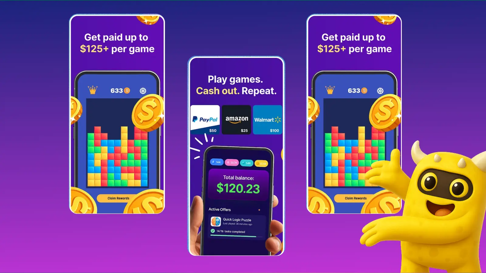 phone screen showing the Snakzy reward app tracking daily earnings