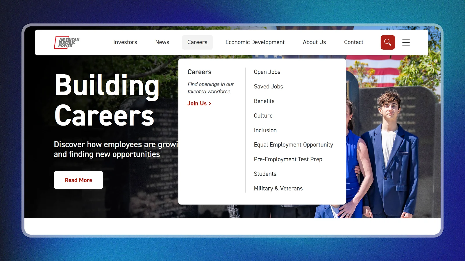 Aep website - career oportunities