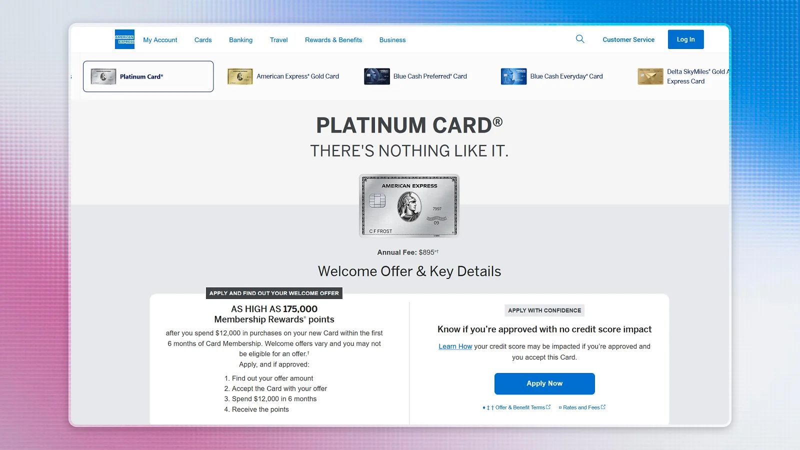 American Express Platinum - website