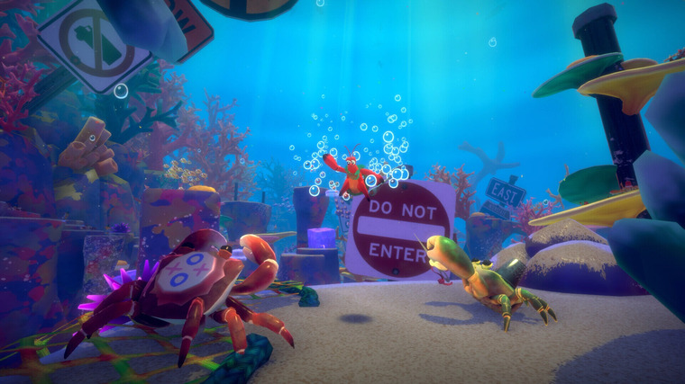 O protagonista de «Another Crab's Treasure» encontra outros dois caranguejos.