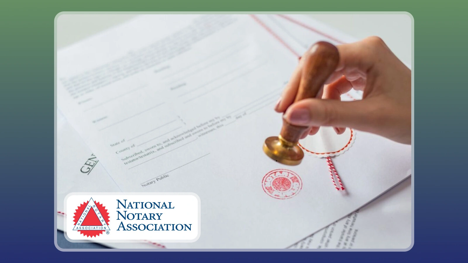 a notary preparing an apostille certificate for an international document