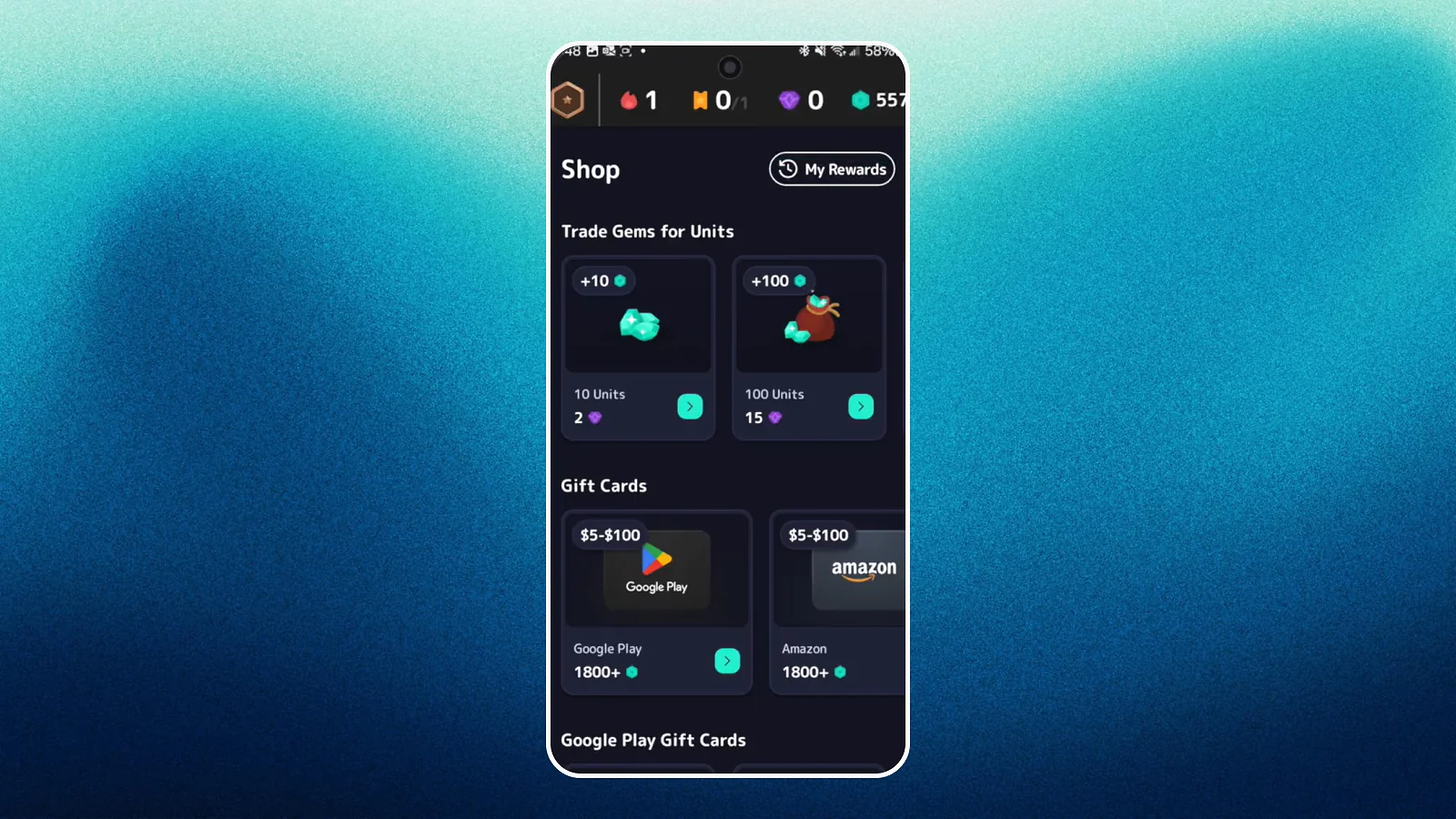 Mistplay app - shop