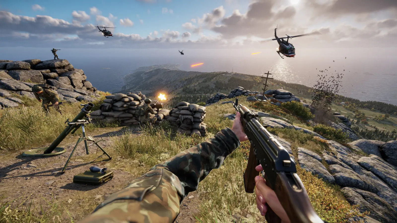 Best Tactical Sandbox & Extraction Precursor Arma 3 An armed hero fires a machine gun