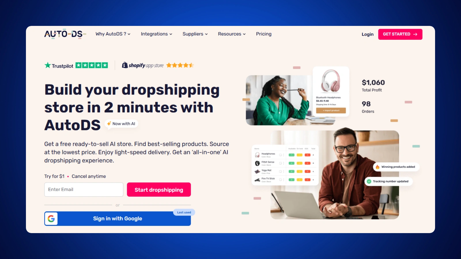 AutoDS website or platform