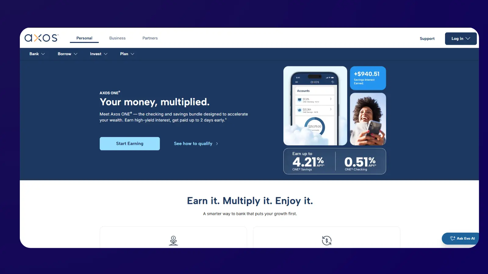 página web de Axosbank