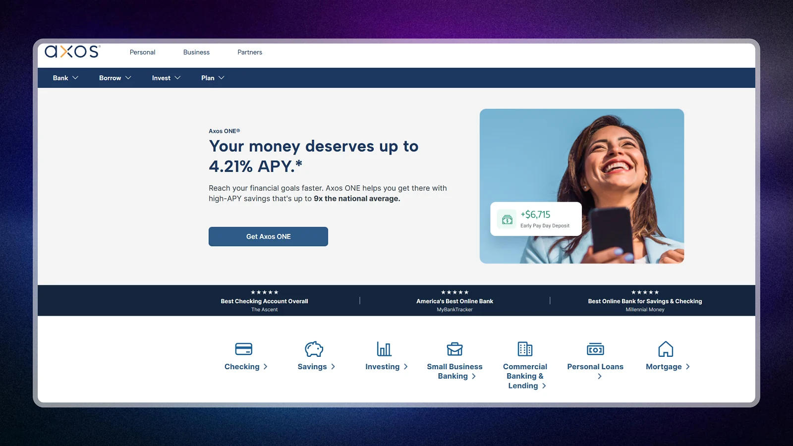 Axos website