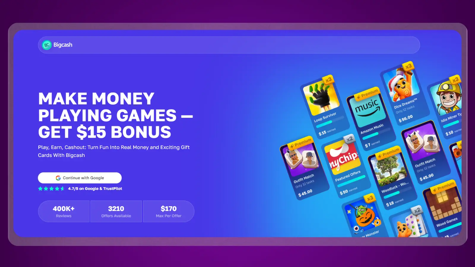 bigcash website