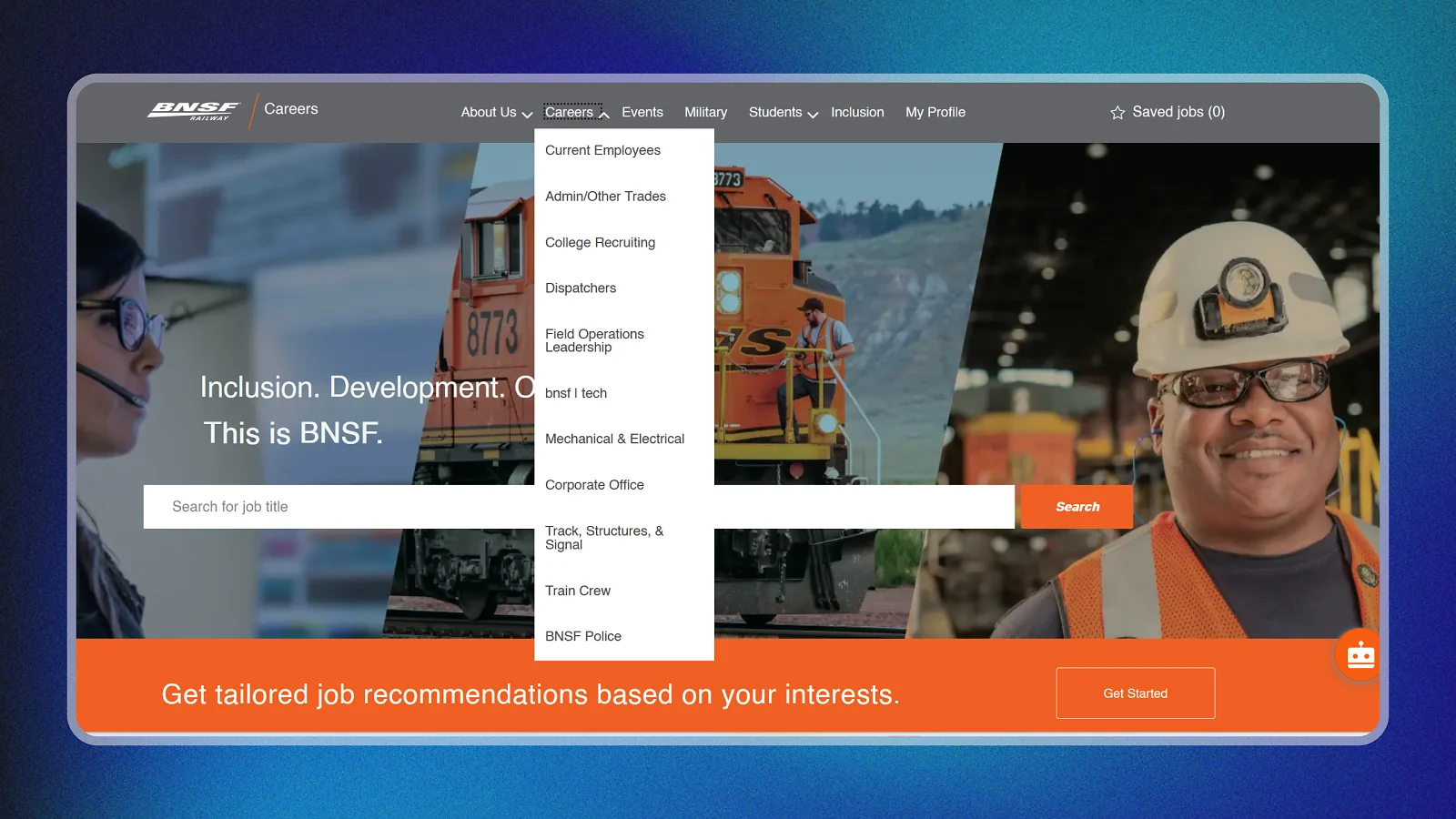 bnsf railway website - career opportunities