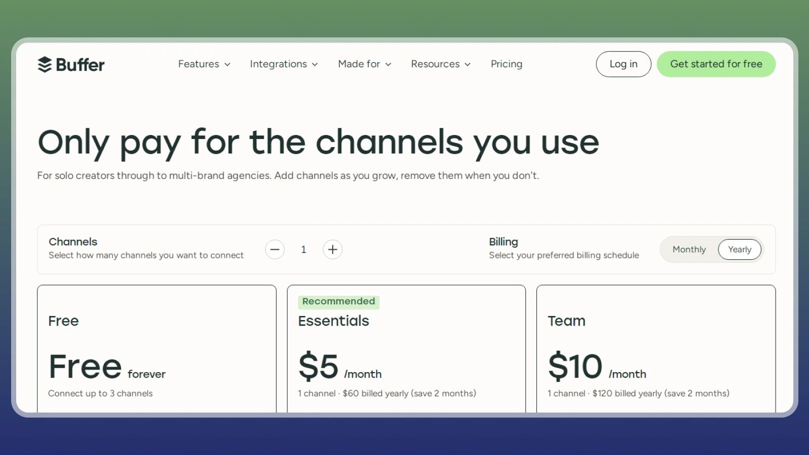 Buffer website