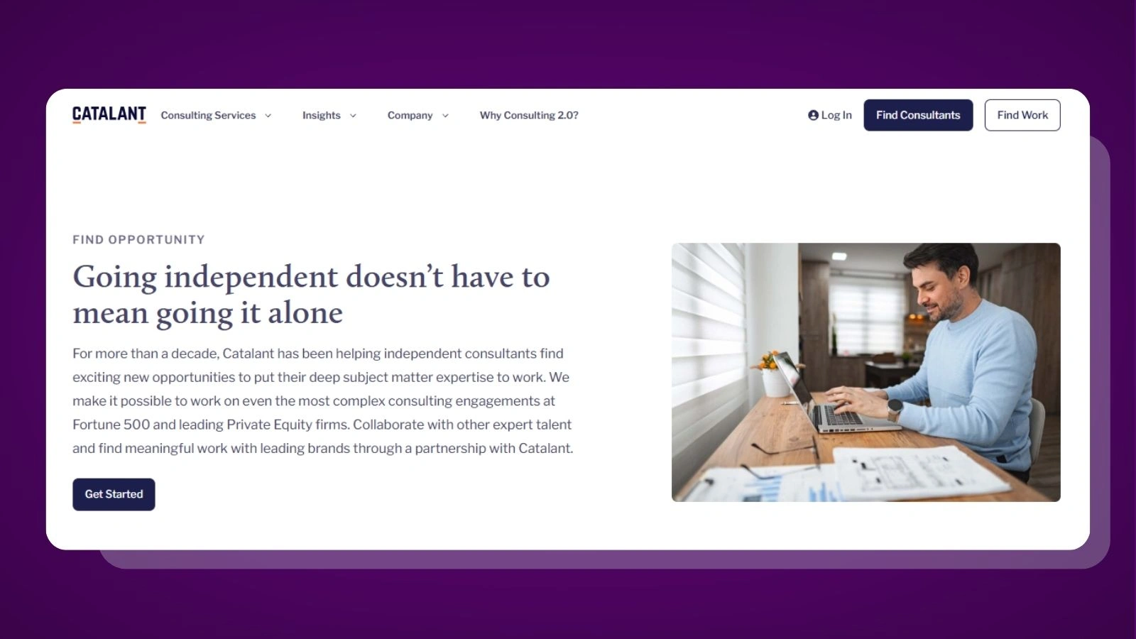 Catalant website homepage