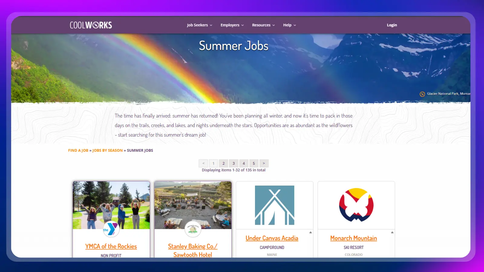 página web de coolworks