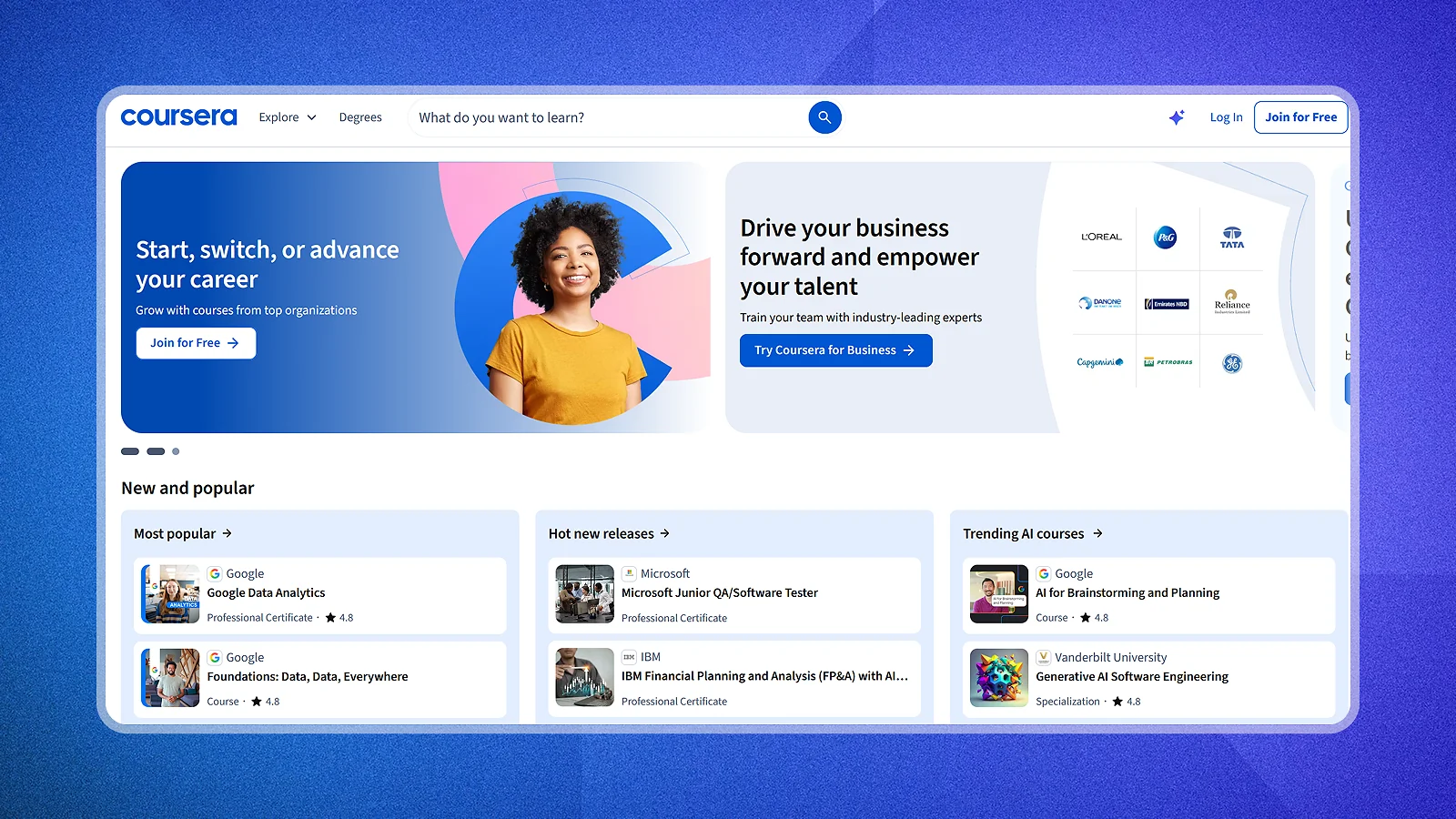 Coursera website