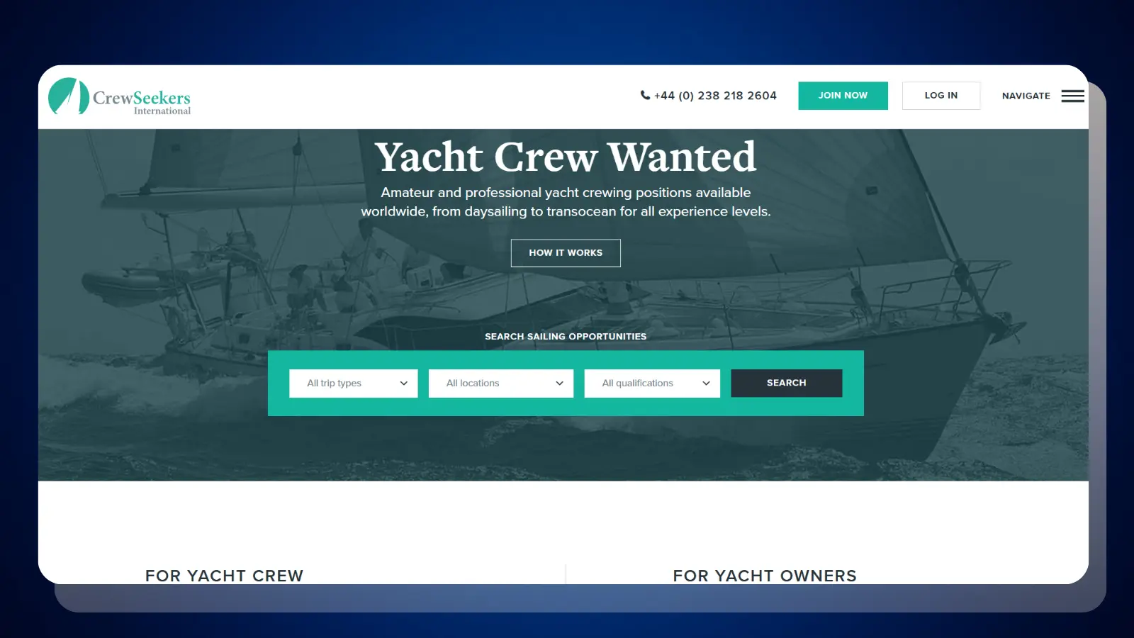 Crewseekers website