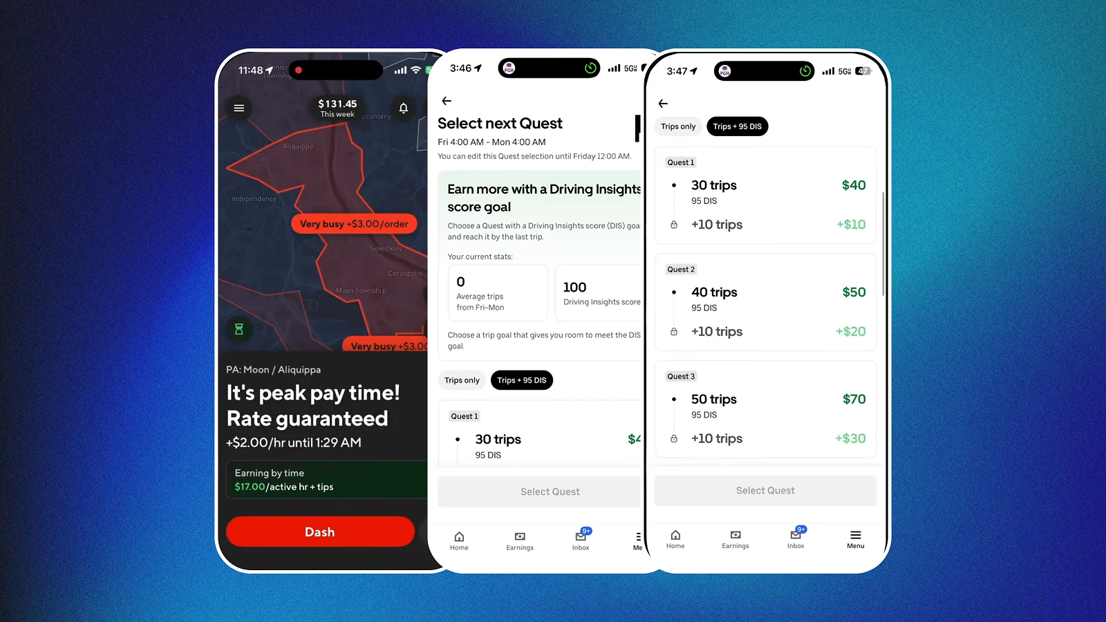 DoorDash Dasher app screen showing same-day Fast Pay cash out