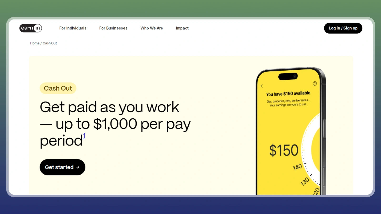 Earnin website