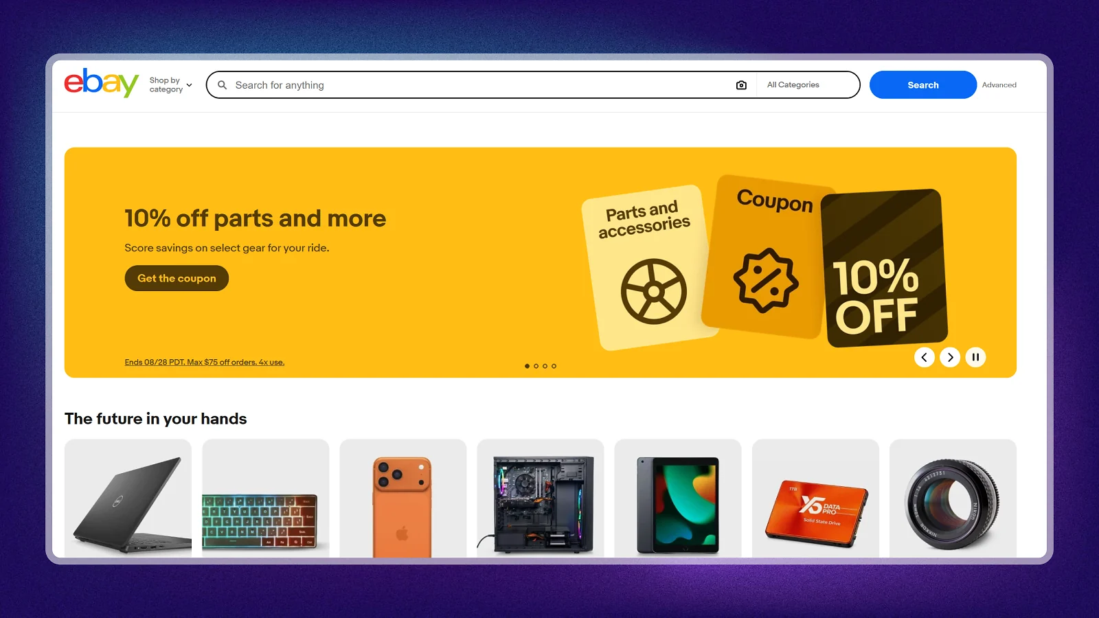 Página web de eBay