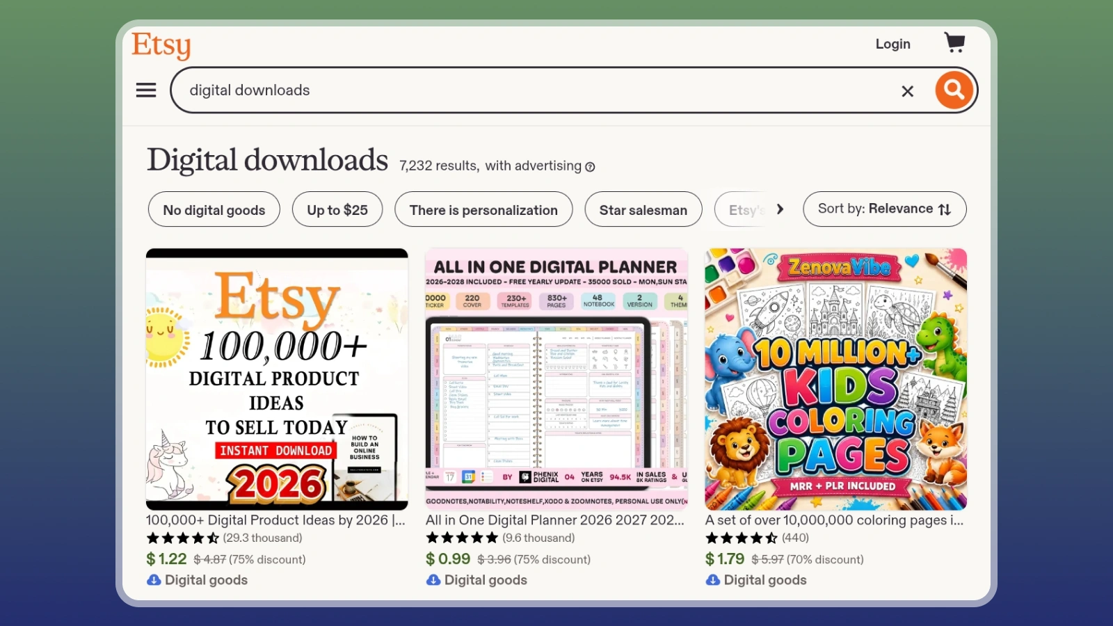 Etsy website