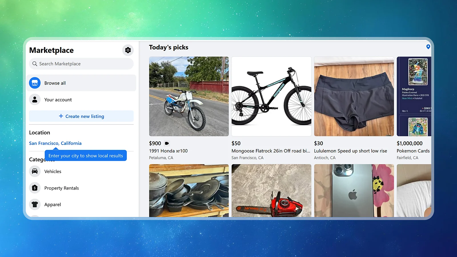Facebook marketplace