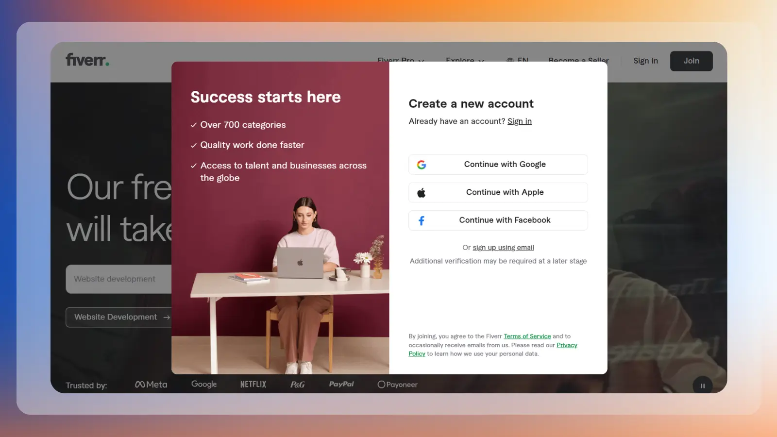 fiverr website for freelancers to offer services and find clients