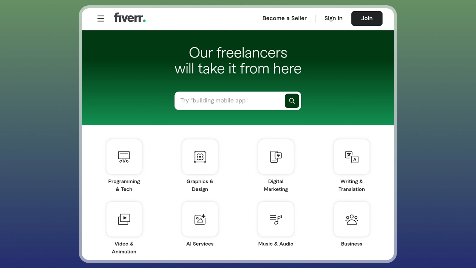 Fiverr website