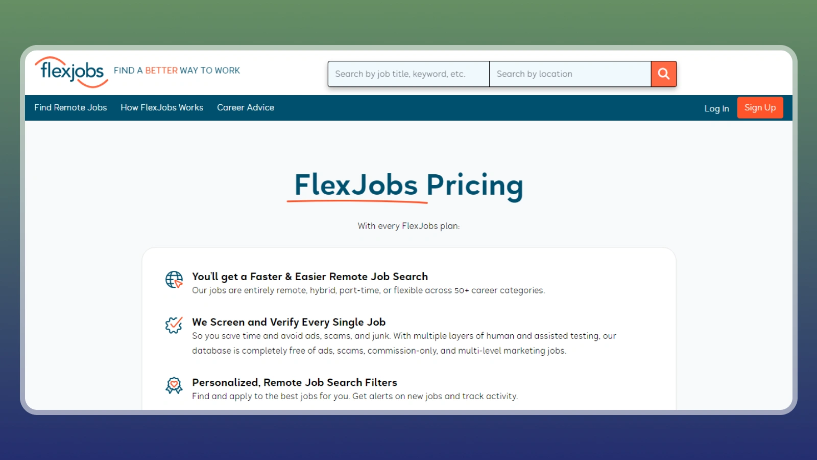 FlexJobs website