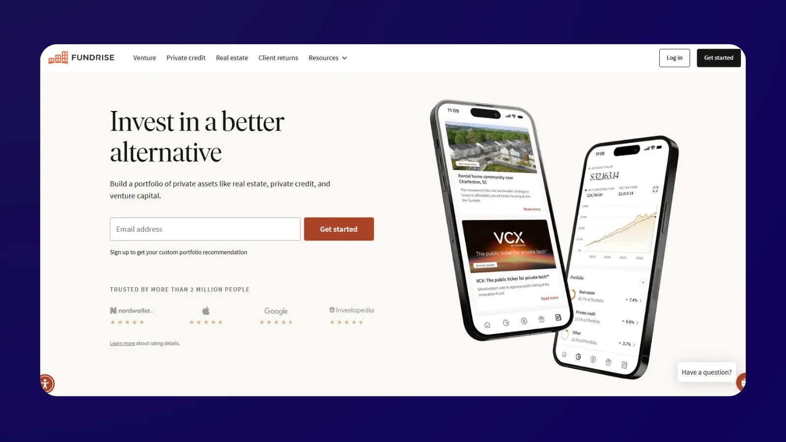 página web de Fundrise