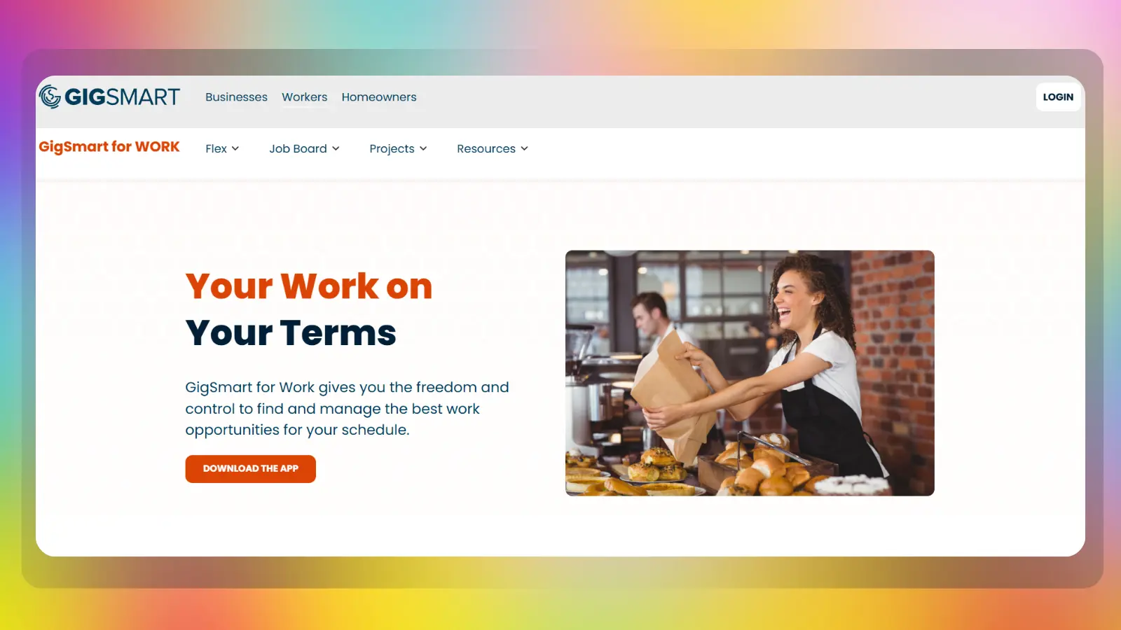 Die Website „gigsmart“ mit flexiblen Arbeitsmöglichkeiten und Stellenangeboten