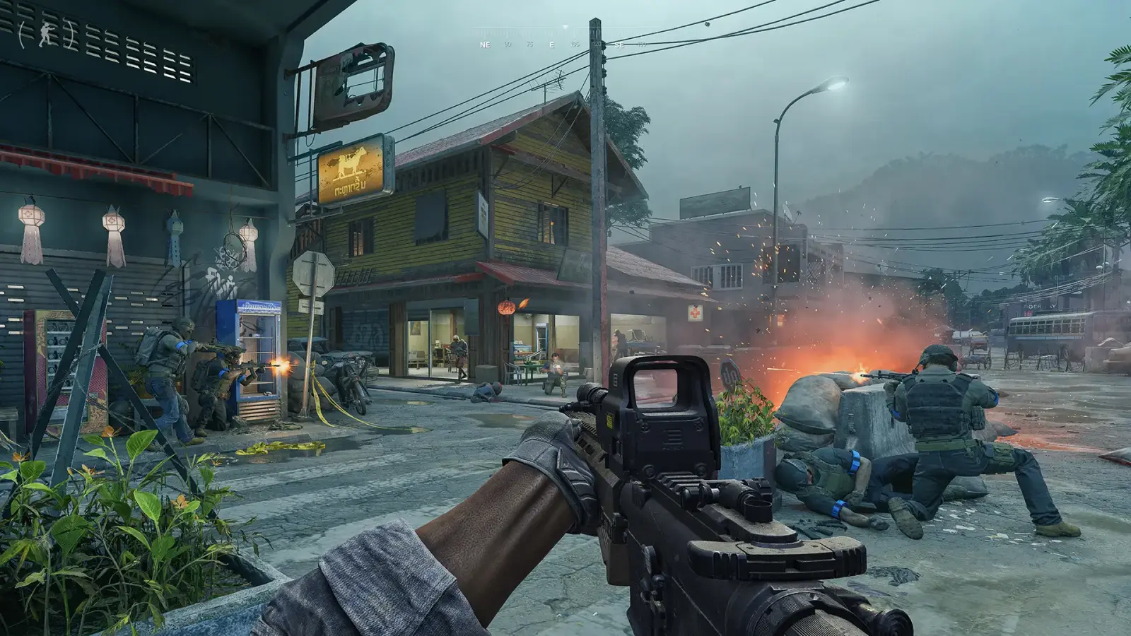 Gray Zone Warfare view through weapons sight