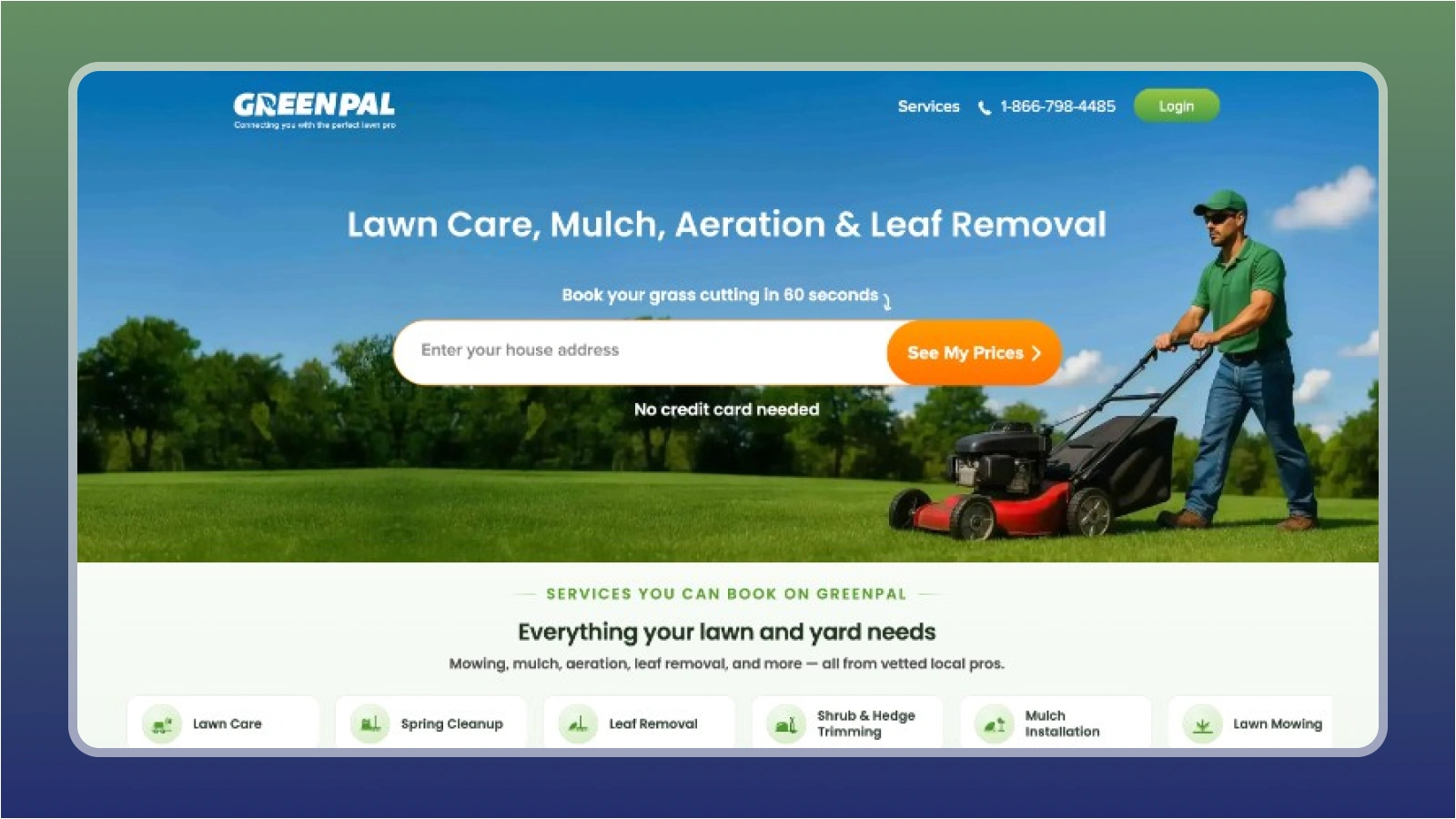 Página web de GreenPal