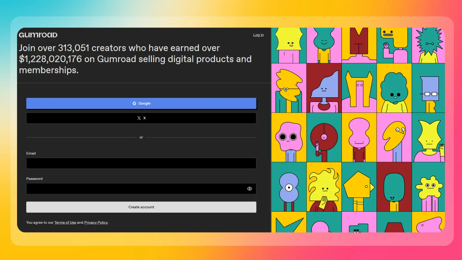 gumroad website showing creators earning from digital products and memberships