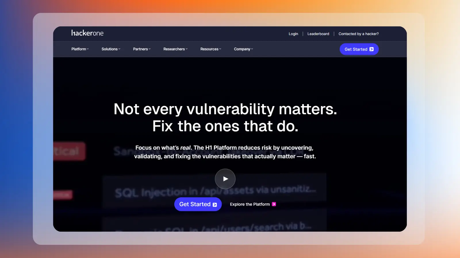 hackerone website focused on cybersecurity and vulnerability research