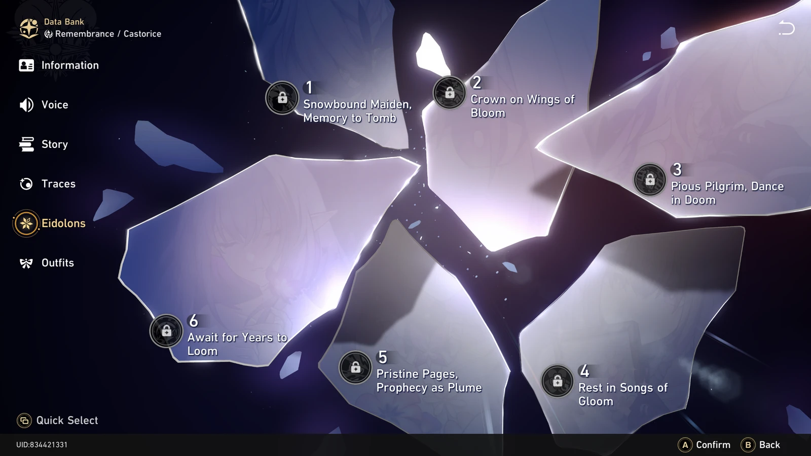 Castorice's Eidolons in Honkai Star Rail