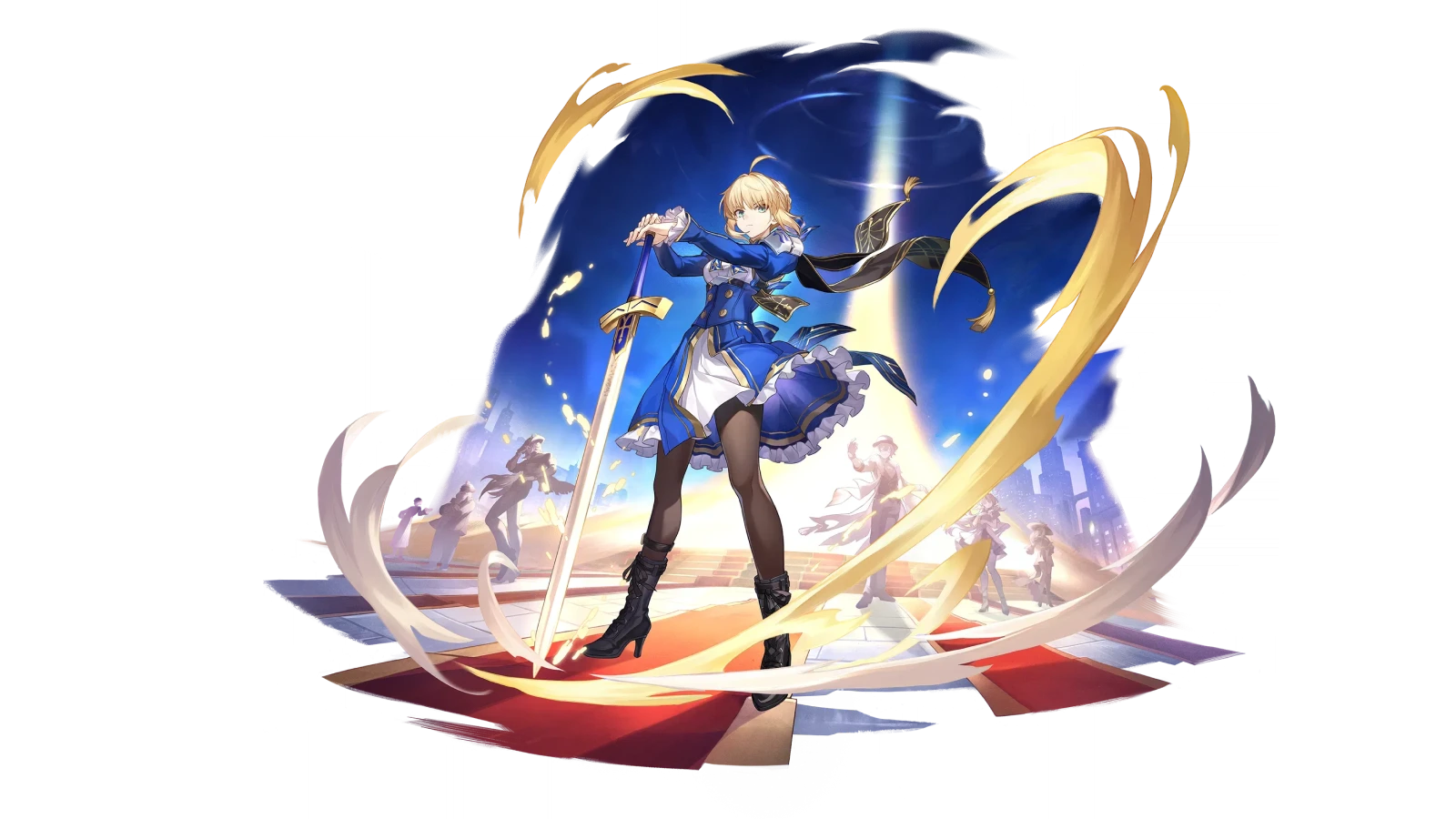 Saber's official character art from the Fate crossover event in Honkai Star Rail