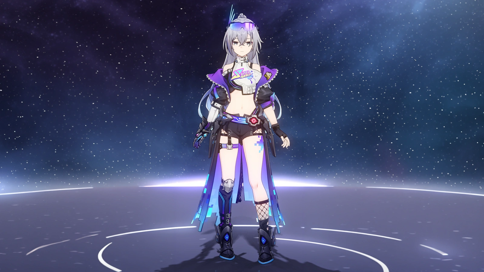 Silver Wolf Lv 999 HSR character portrait with background