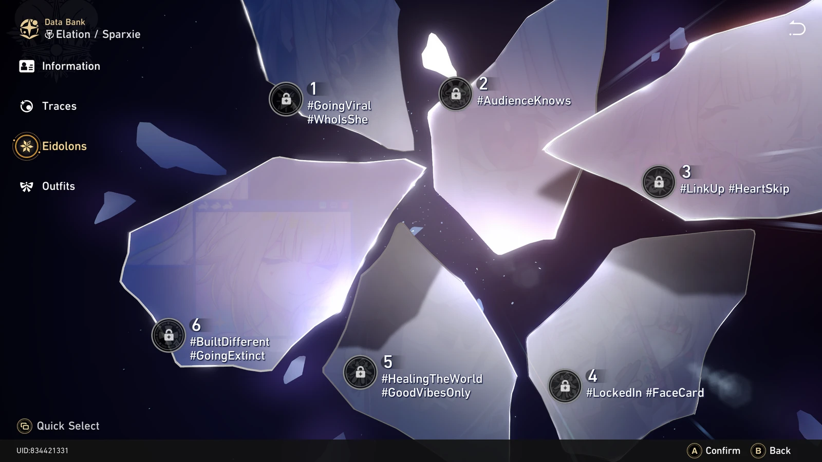 Sparxie's Eidolons in Honkai Star Rail